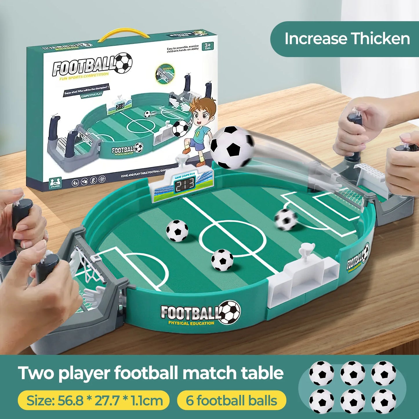 Soccer Table Football Board Game for Family Party Game Tabletop Play Ball Soccer Toys Portable Sport Outdoor Toy Gift for Kids