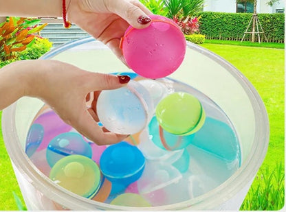 Reusable Water Balloons Magnetic Quick Fill Water Balloon Refillable Self Sealing Water Bomb Splash Balls for Kids Swimming Pool